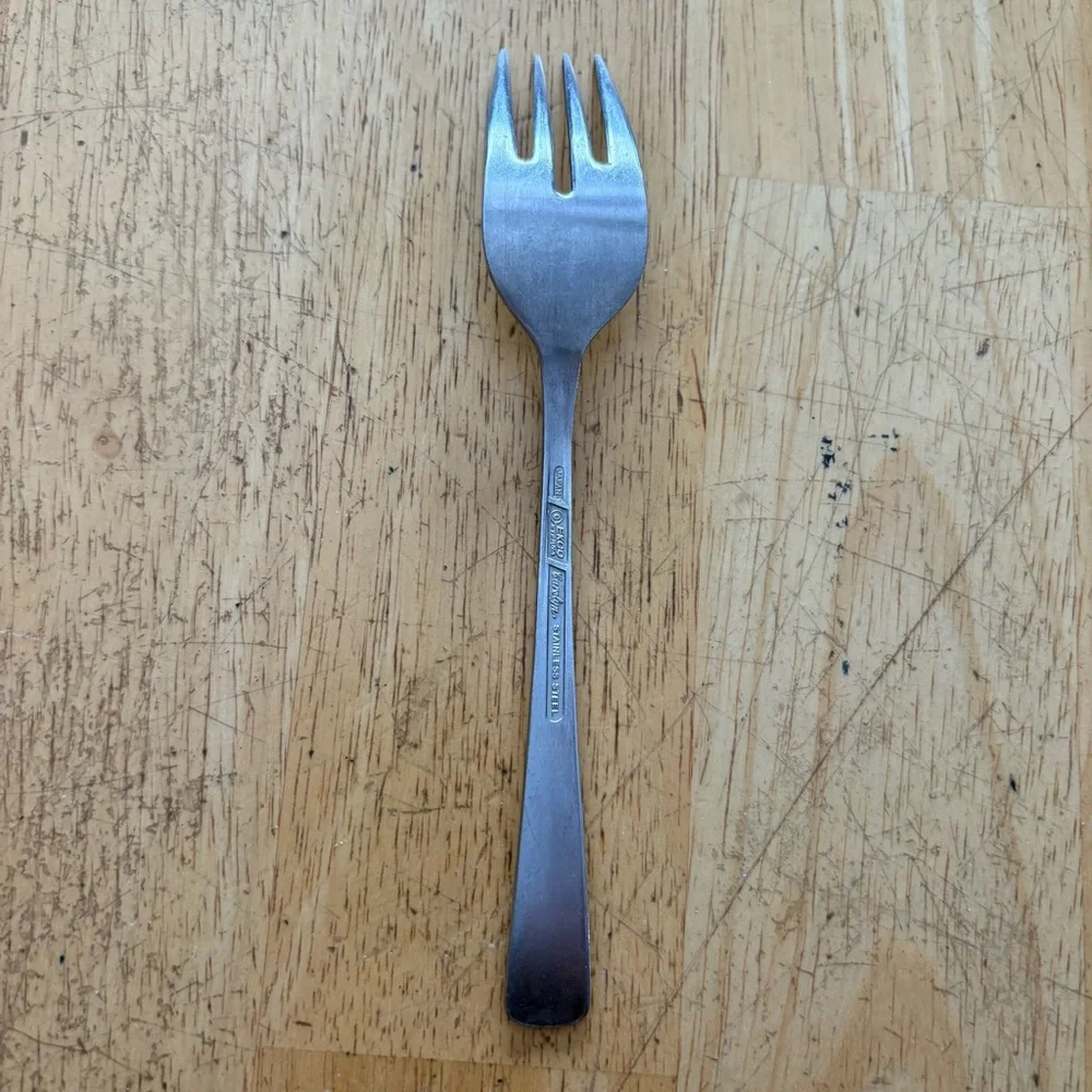 Ekco Eterna Carolyn Stainless Steel‎ Lattice Dinnerware Flatware Single Fork